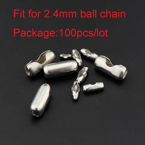 Planet Gates 2.4mm connector 10 Yard/Roll Dia 1.5mm 2mm 2.4mm Beaded Ball Stainless Steel Chain Bulk Jewelry Chains for DIY Necklaces Jewelry Making Supplies