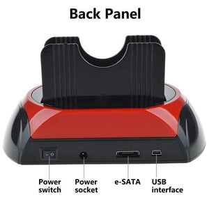 Planet Gates 2.5 3.5 Inch IDE SATA Hard Drive All in One Dual Slots USB 2.0 To SATA IDE HDD Docking Station Card Reader
