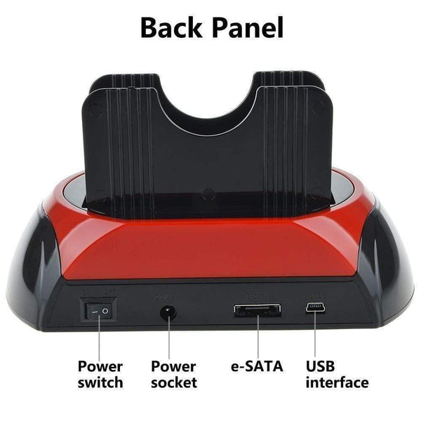 Planet Gates 2.5 3.5 Inch IDE SATA Hard Drive All in One Dual Slots USB 2.0 To SATA IDE HDD Docking Station Card Reader