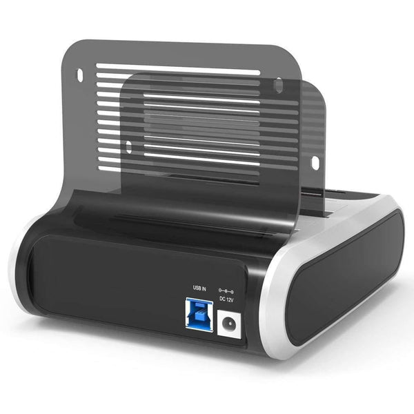 2.5 3.5 inch USB 3.0 to SATA Dual-Bay Hard Drive Docking Station w/ Offline Clone&UASP Card Reader for 2.5"&3.5" HDD SSD