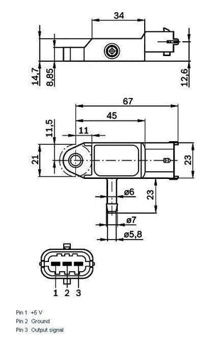 Planet Gates 2.5 Bar Manifold Turbo Boost Air Pressure MAP Sensor For Renault Scenic Kangoo Logan Modus Thalia Twingo 1.5 1.9 dCi 0281002593