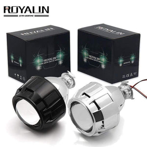 Planet Gates 2.5 inch Mini Bi Xenon HID Projector Headlight Lenses Retrofit Fit H4 H7 Car Head Lamp W/ Gating Gun Shrouds