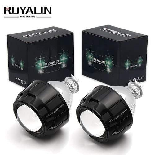 Planet Gates 2.5 inch Mini Bi Xenon HID Projector Headlight Lenses Retrofit Fit H4 H7 Car Head Lamp W/ Gating Gun Shrouds