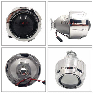 Planet Gates 2.5 inch Mini Bi Xenon HID Projector Headlight Lenses Retrofit Fit H4 H7 Car Head Lamp W/ Gating Gun Shrouds