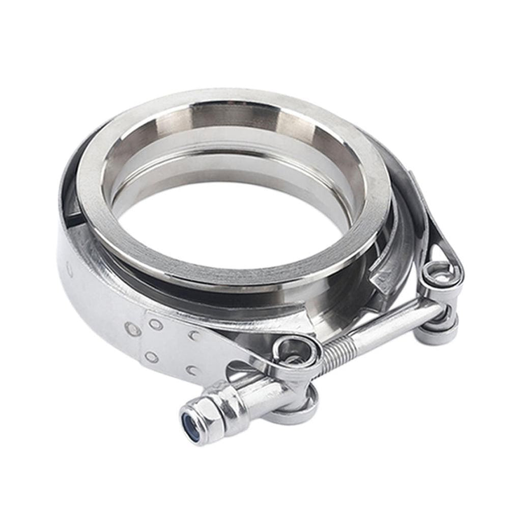 Planet Gates 2.5 Inch V Band Clamp Flange Kit V-Band V 2.5Inch Exhaust Pipe Hose Clamp Flange Clamp