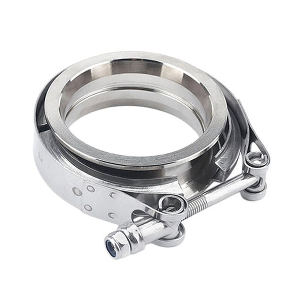 Planet Gates 2.5 Inch V Band Clamp Flange Kit V-Band V 2.5Inch Exhaust Pipe Hose Clamp Flange Clamp