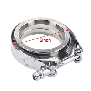 Planet Gates 2.5 Inch V Band Clamp Flange Kit V-Band V 2.5Inch Exhaust Pipe Hose Clamp Flange Clamp