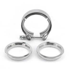 Planet Gates 2.5 Inch V Band Clamp Flange Kit V-Band V 2.5Inch Exhaust Pipe Hose Clamp Flange Clamp
