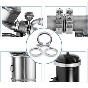 Planet Gates 2.5 Inch V Band Clamp Flange Kit V-Band V 2.5Inch Exhaust Pipe Hose Clamp Flange Clamp