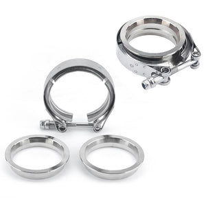 Planet Gates 2.5 Inch V Band Clamp Flange Kit V-Band V 2.5Inch Exhaust Pipe Hose Clamp Flange Clamp