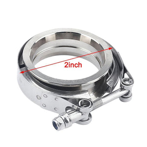 Planet Gates 2.5 Inch V Band Clamp Flange Kit V-Band V 2.5Inch Exhaust Pipe Hose Clamp Flange Clamp