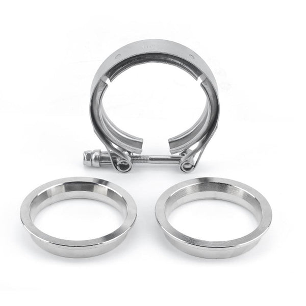 Planet Gates 2.5 Inch V Band Clamp Flange Kit V-Band V 2.5Inch Exhaust Pipe Hose Clamp Flange Clamp