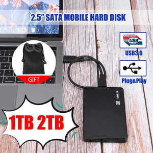 2.5 Mobile Hard Disk USB3.0 SATA3.0 1TB 2TB HDD disco duro externo  External Hard Drives for Laptop/Maco/PS4/Xb