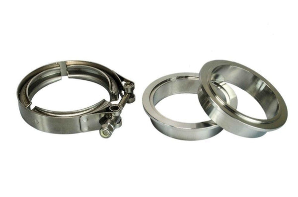 Planet Gates 2.5" SUS 304 Steel Stainless Exhaust V Band Clamp Flange Kit V-band Vband Male Female Design PQY5241