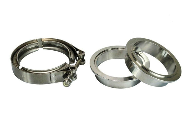 Planet Gates 2.5" SUS 304 Steel Stainless Exhaust V Band Clamp Flange Kit V-band Vband Male Female Design PQY5241
