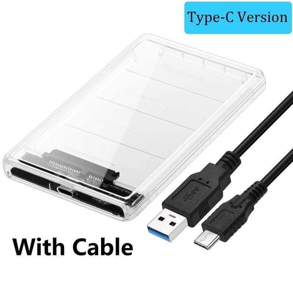 Planet Gates 2.5" USB 3.0 SATA Hd Box HDD Hard Disk Drive External HDD Enclosure Transparent Case Tool Free 5 Gbps Support 2TB UASP Protocol