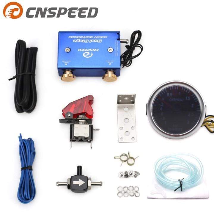 Planet Gates 2" 52mm Universal Car LED 12V Turbo Boost Gauge PSI & BAR Pointer Digital Meter with Turbocharger Boost Electronic Controller