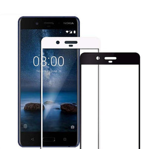 Planet Gates 2.5D Hardness Tempered Glass Film Screen Protector Tempered Glass Screen Cover for Nokia 8 Full Coverage (Black)