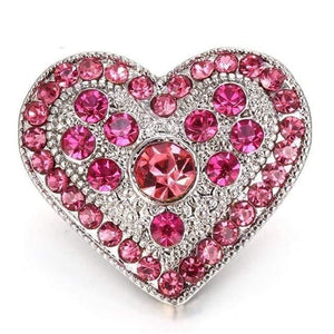 Planet Gates 2 6pcs/lot New Snaps Jewelry High Quality Love Heart  18mm Metal Snap Buttons DIY Charms Button Jewerly