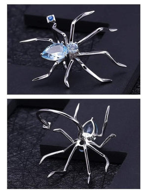 Planet Gates 2.74Ct Natural Sky Blue Topaz Open Ring 925 Sterling Sliver Vintage Gothic Punk Ring For Women Party Fine Jewelry