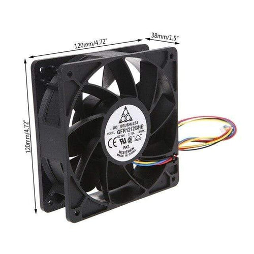 Planet Gates 2.7A 120x120x38mm Brushless DC 12V 1.6A PWM Server Cooling Fan For Delta AFC1212DE