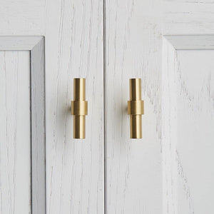 2"-9" Solid Brass Furniture Handles T-bar Light Luxury Fashion Gold Wardrobe Dresser Cupboard Cabinet Drawer Pulls
