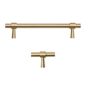 2"-9" Solid Brass Furniture Handles T-bar Light Luxury Fashion Gold Wardrobe Dresser Cupboard Cabinet Drawer Pulls