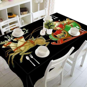 Planet Gates 2 / 90x120cm Christmas Tablecloth Polyester Dustproof Table Cover X-mas Thanksgiving Dinner 3D Tablecloth Home Party Decor OEM Cloth