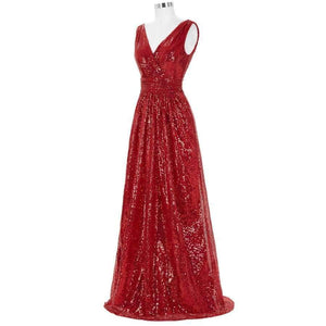 Planet Gates 2 as picture / 6 / China Kate Kasin Long Bridesmaid Dresses Red Silver Pink Black Gold Sequins Wedding Party Dresses for Bridesmaids 2018 Prom Gown Green