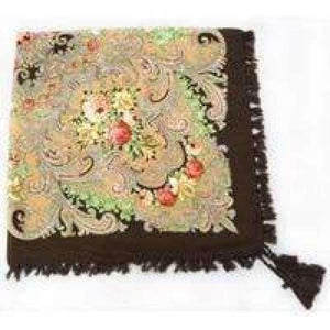 Planet Gates 2 brown Fashion woman Scarf square scarves short tassel floral printed Women Wraps Winter lady shawls free shipping-03