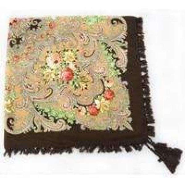 Planet Gates 2 brown Fashion woman Scarf square scarves short tassel floral printed Women Wraps Winter lady shawls free shipping-03
