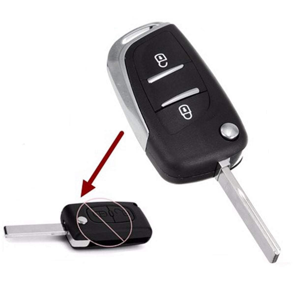 Planet Gates 2 Button Modified Fob Fold Remote Car Key Shell Case Uncut Blade For Peugeot 107 207 307 308 407 Auto Replacement Parts