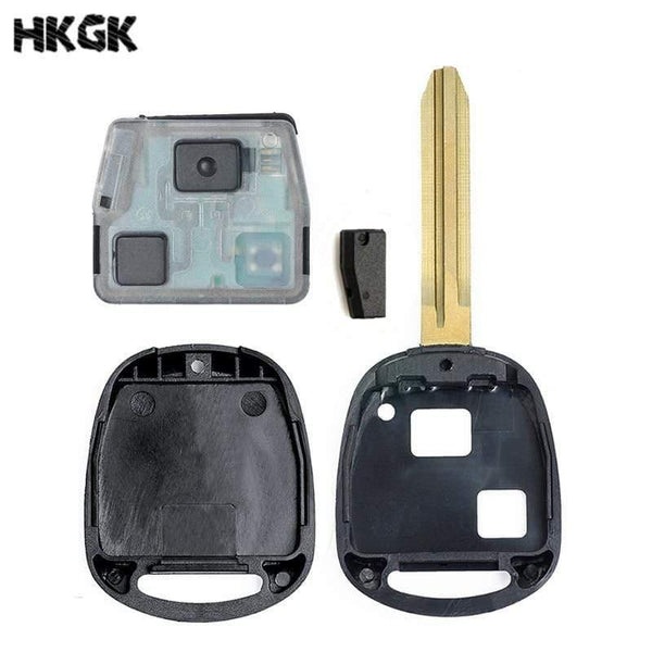 Planet Gates 2 Buttons 433Mhz Car Remote key For Toyota Avensis Kluger Prado120 Tarago RAV4 Replacement Remote Control Key 4D67/4C Chip