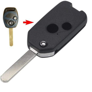 Planet Gates 2 Buttons Remote 2 Button Folding Flip Remote Key Shell Cover For Honda Odyssey Rigeline Accord CRV Civic Uncut