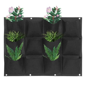 Planet Gates 2 Colors 7/12/15/18 Pockets Planting Bag Garden Balcony Wall Vertical Planting Flower Bags Vegetable Living Garden Supplies