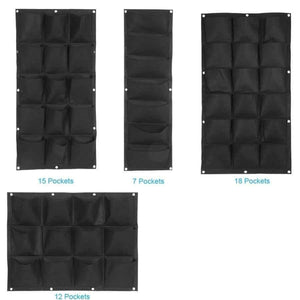 Planet Gates 2 Colors 7/12/15/18 Pockets Planting Bag Garden Balcony Wall Vertical Planting Flower Bags Vegetable Living Garden Supplies