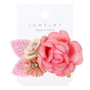 Fashion Artificial Flower Hair Clips for Women Girls Wedding Party Hair Barrettes Handmade Hair Accessories