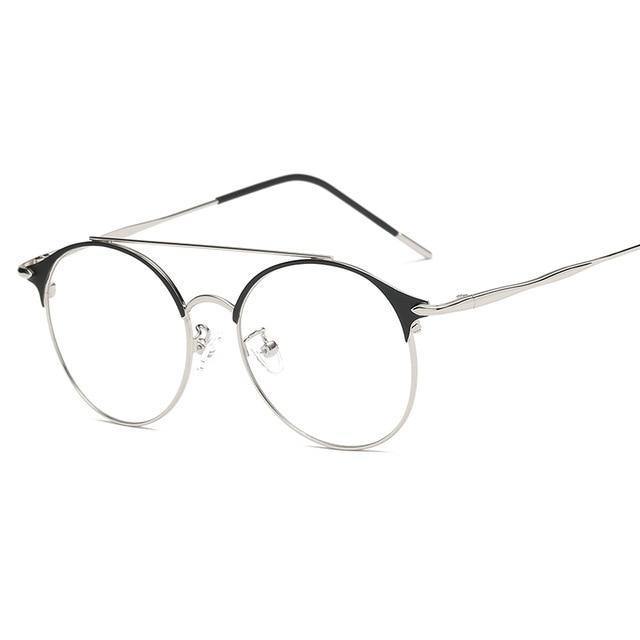 Planet Gates 1 Fashion Women Mens Computer Goggles Retro Metal Blue Light Blocking Glasses Round Gaming Glasses UV400