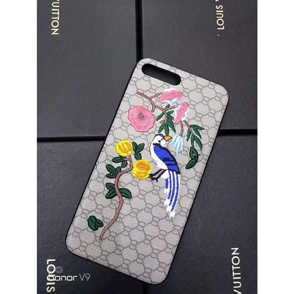 Planet Gates 2 / for iPhone X Luxury Brand Embroidery for iPhone7 7plus Tiger Bird Animal Pattern Phone Case for iPhone 6 6plus Hard Back Cover