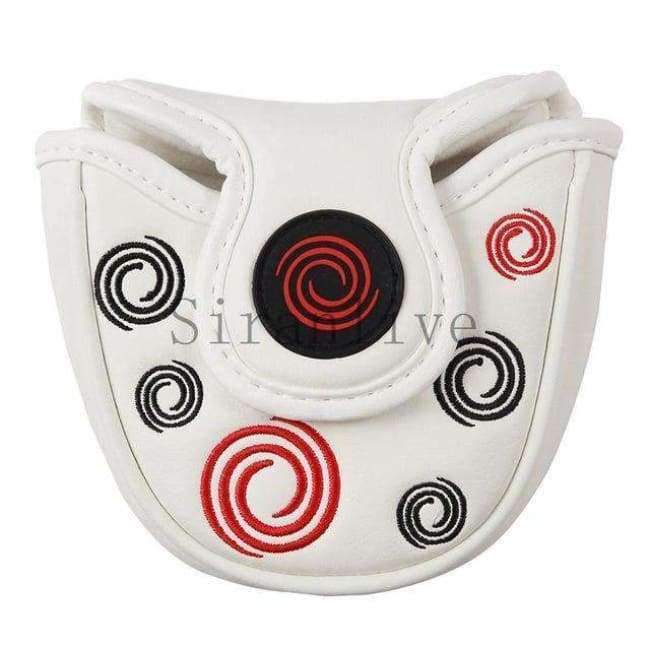 Planet Gates Beige Golf Mallet Head Cover Putter Cover with Magnetic Closure Golf Headcover  Free Shipping