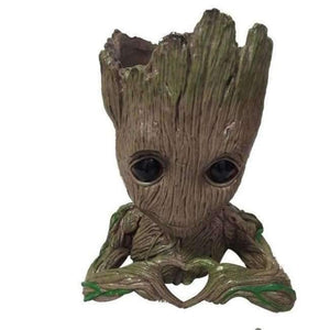 Planet Gates 2 Groot Shaped Desk Stationery Organizer Plastic Pen Holder Container for Office Accessories House Supplies