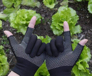 Planet Gates 2 half fingers Cycling Gloves Summer Two-half Finger Motorcycle Gloves Sunscreen Fitness Bike Elastic Non-slip Half Finger Gloves Men Women