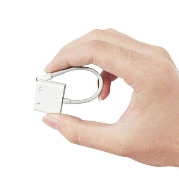 Planet Gates 2 in 1 Audio Charger Adapter Cable for iPhone 7 8 Plus 3.5mm Earphone Jack AUX + Charging Connector Mini Converter Connector