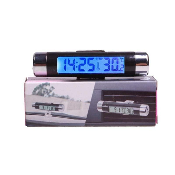 Planet Gates 2 in 1 Car interior  digital thermometer digital clock Blue LED background light Digital display instrumentation Car accessories
