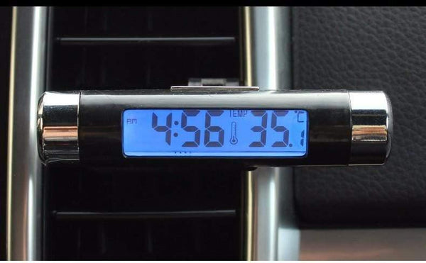 Planet Gates 2 in 1 Car interior  digital thermometer digital clock Blue LED background light Digital display instrumentation Car accessories