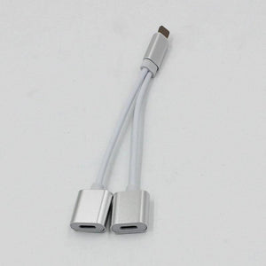 Planet Gates 2 in 1 Dual For Lightning Adapter Audio Charging Splitter Cable for iPhone X 8 7 Plus Earphone Headphones Converter For iOS 11