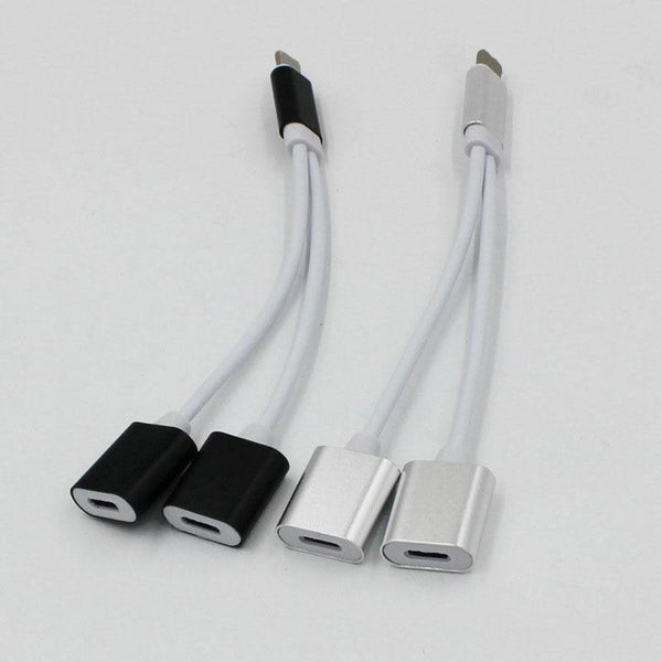 Planet Gates 2 in 1 Dual For Lightning Adapter Audio Charging Splitter Cable for iPhone X 8 7 Plus Earphone Headphones Converter For iOS 11