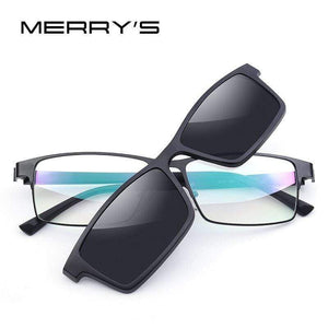 Planet Gates 2 In 1 Magnet Polarized Clip Glasses Frame Men Optical Myopia Clip Glasses For Men Eyeglasses Frame TR90 S2728