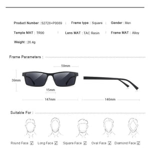 Planet Gates 2 In 1 Magnet Polarized Clip Glasses Frame Men Optical Myopia Clip Glasses For Men Eyeglasses Frame TR90 S2728