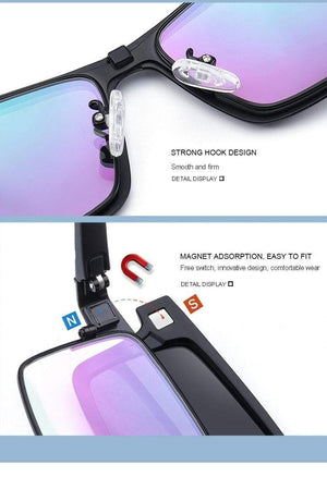 Planet Gates 2 In 1 Magnet Polarized Clip Glasses Frame Men Optical Myopia Clip Glasses For Men Eyeglasses Frame TR90 S2728